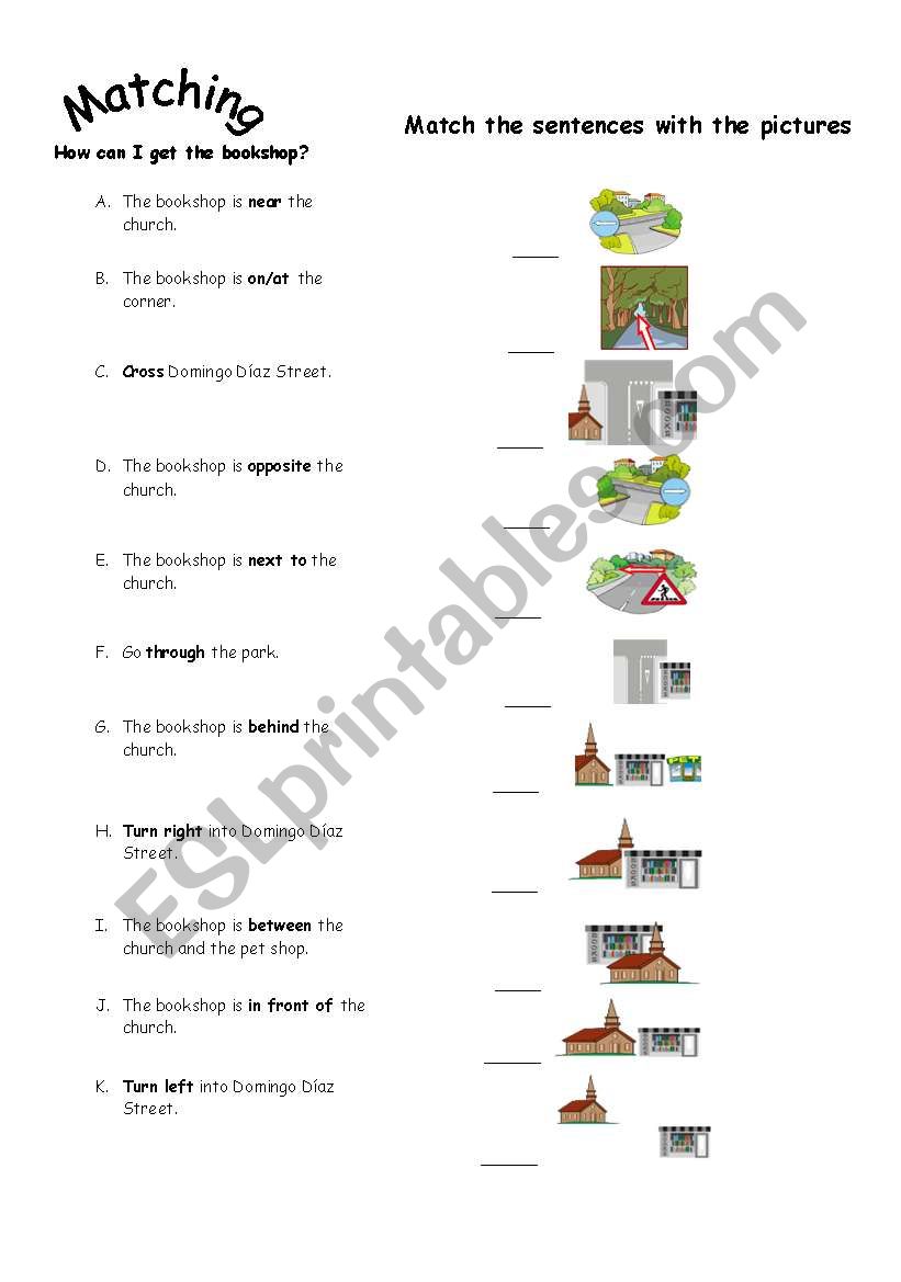 Directions worksheet