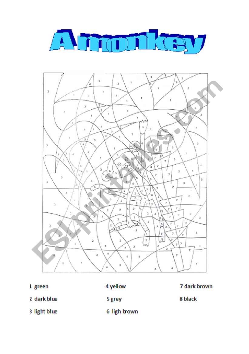 Monkey worksheet