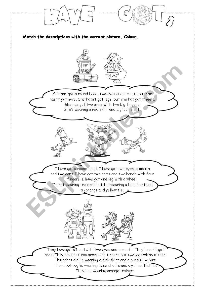 HAVE GOT (2) - Fully editable worksheet