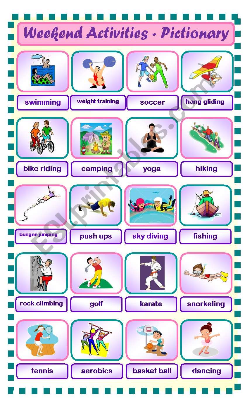 Weekend vocabulary. Pictionary игра. Английский для детей weekend. Activities for the weekend. Hobbies Pictionary.