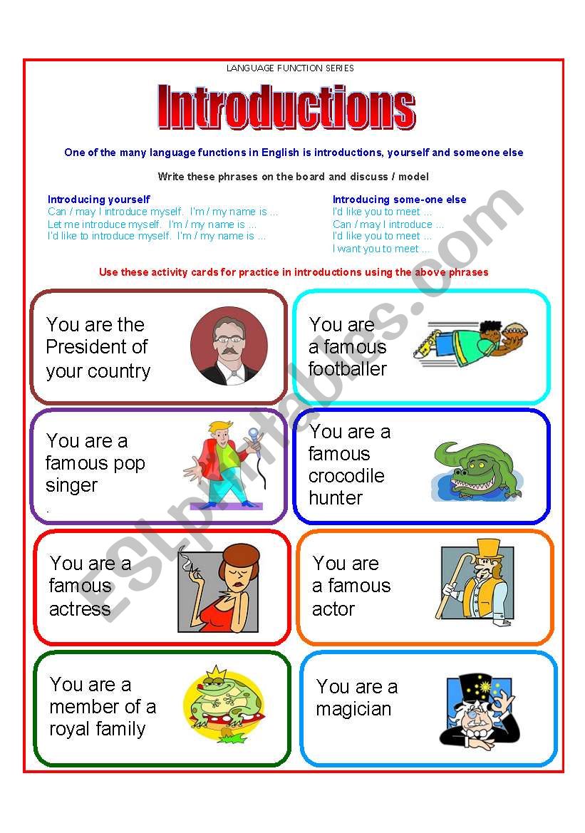 Conversation Cards  worksheet