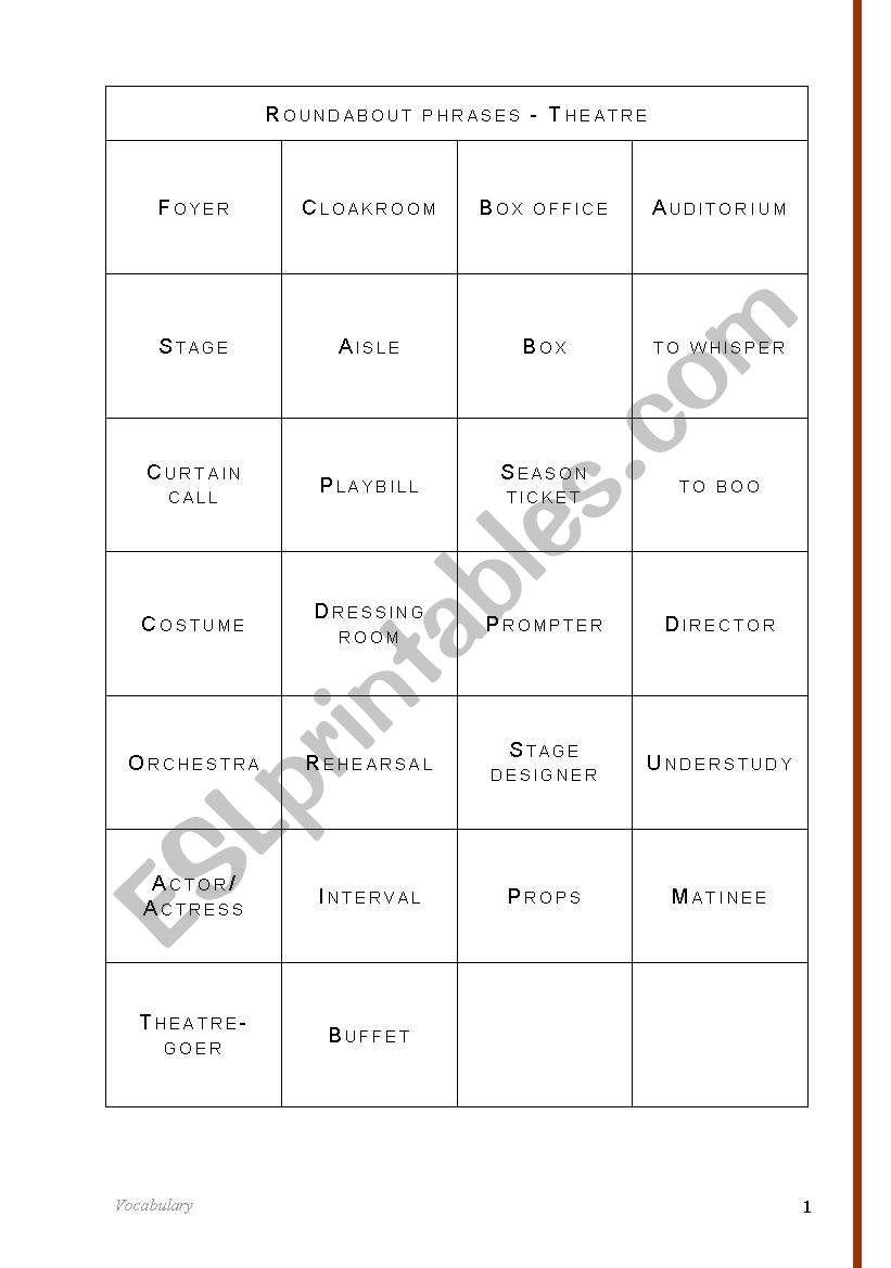 Theatre - Additional material for theatre - Roundabout phrases (1page)