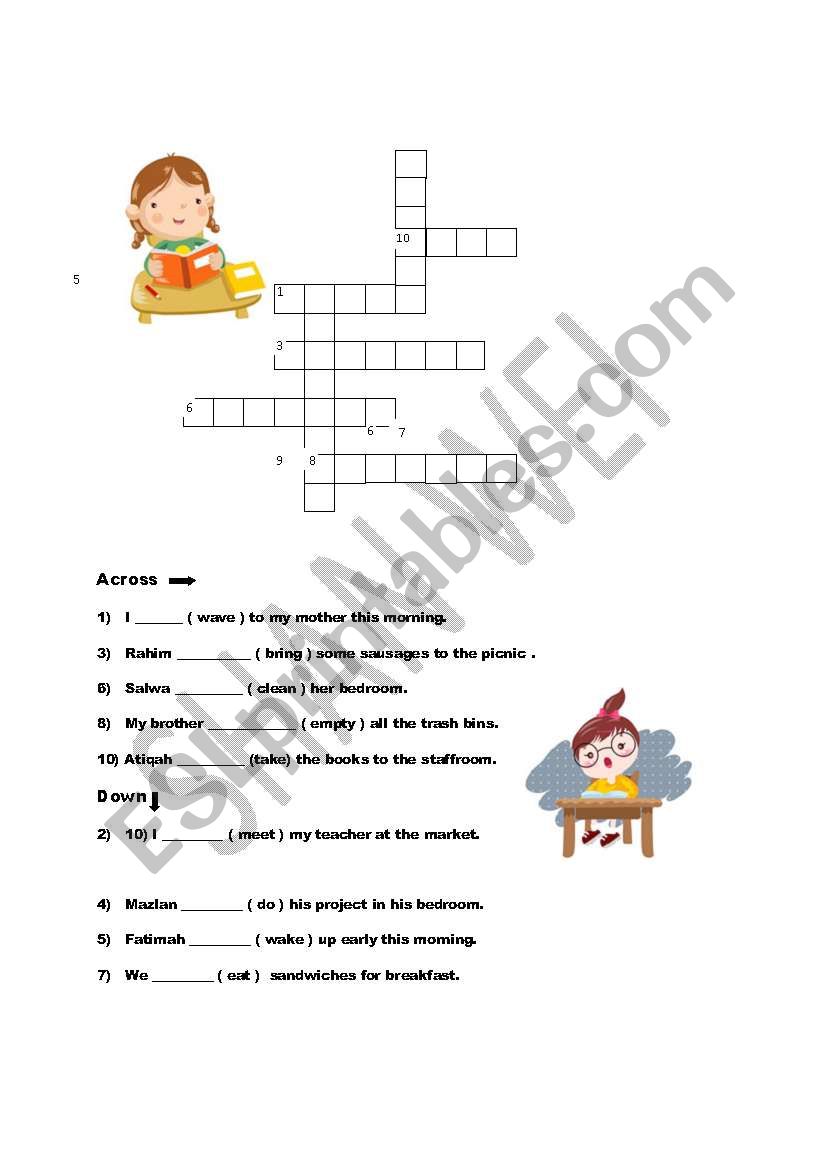 Past simple worksheet