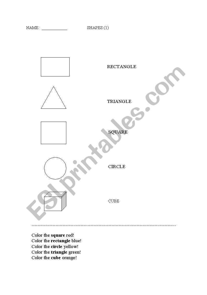 Basic Shapes worksheet