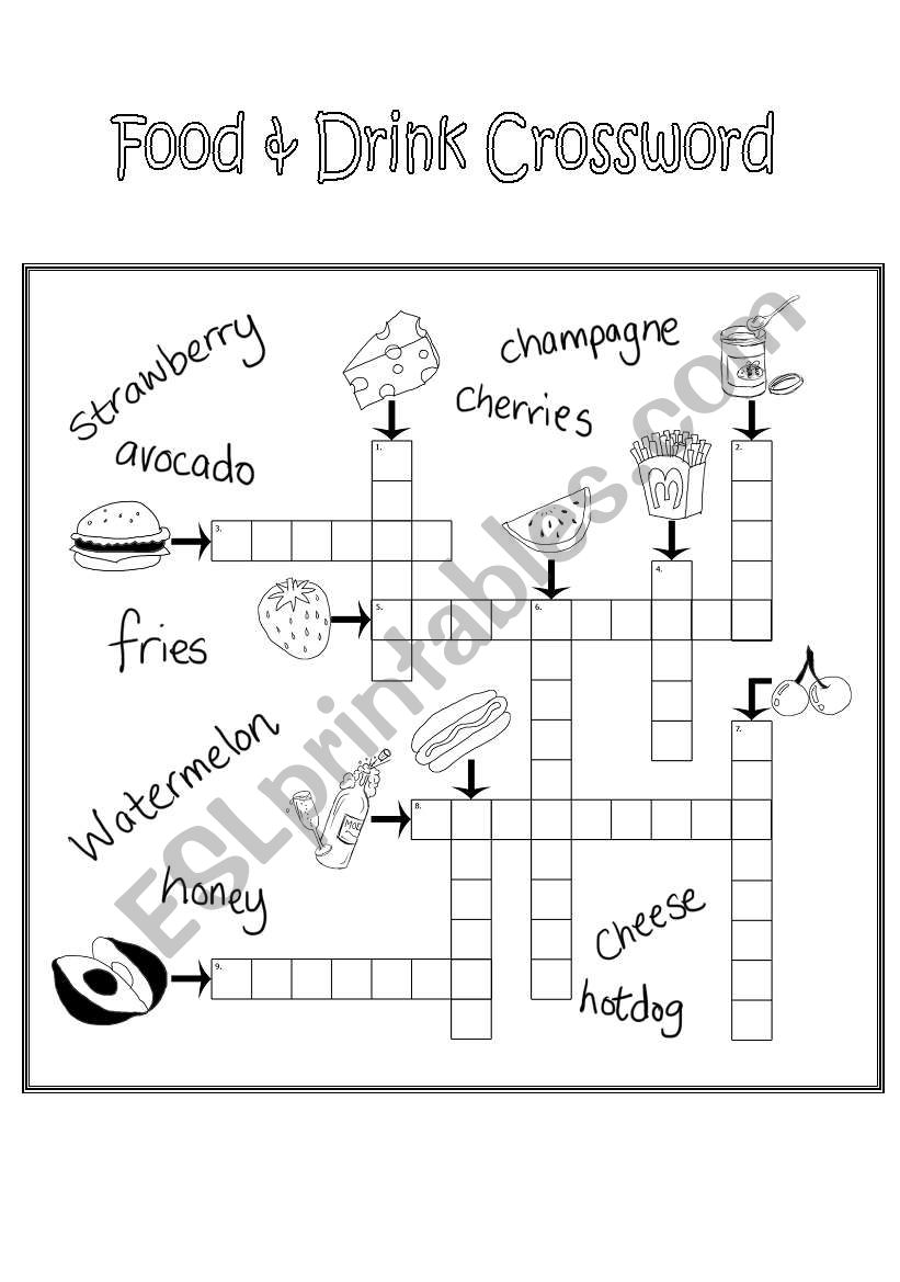 food and drink worksheet