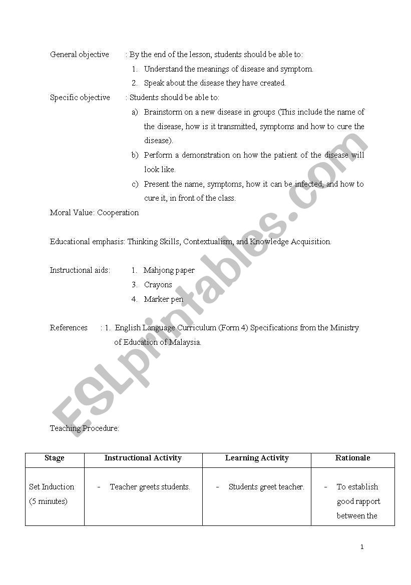 creative way to teach english worksheet