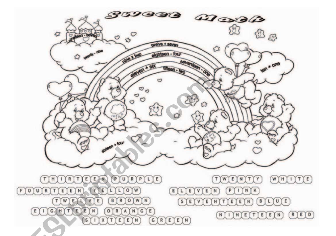 sweet math worksheet