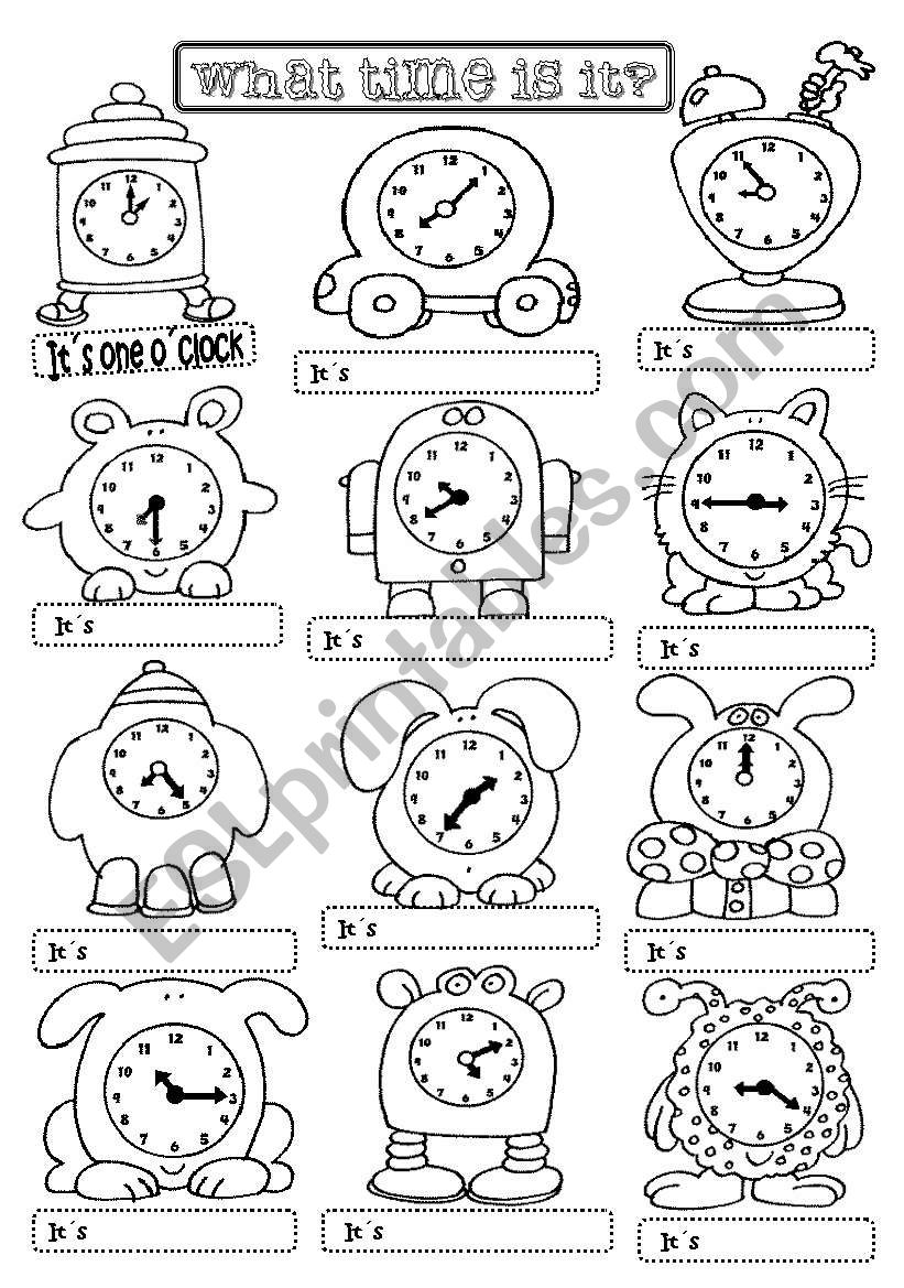 WHAT TIME IS IT? worksheet