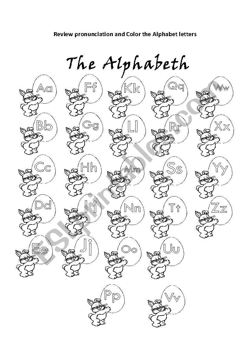 The Alphabet worksheet