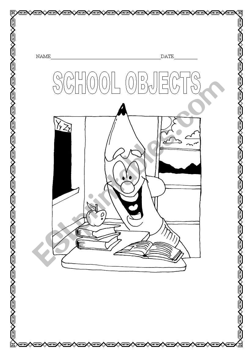 SCHOOL OBJECTS worksheet