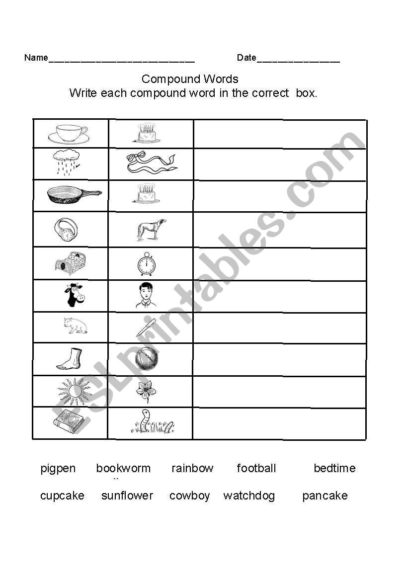 Compound Words worksheet