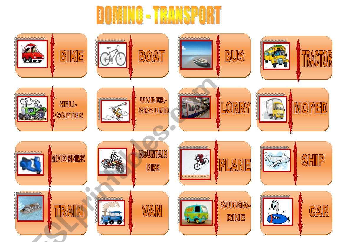 DOMINO TRANSPORT worksheet