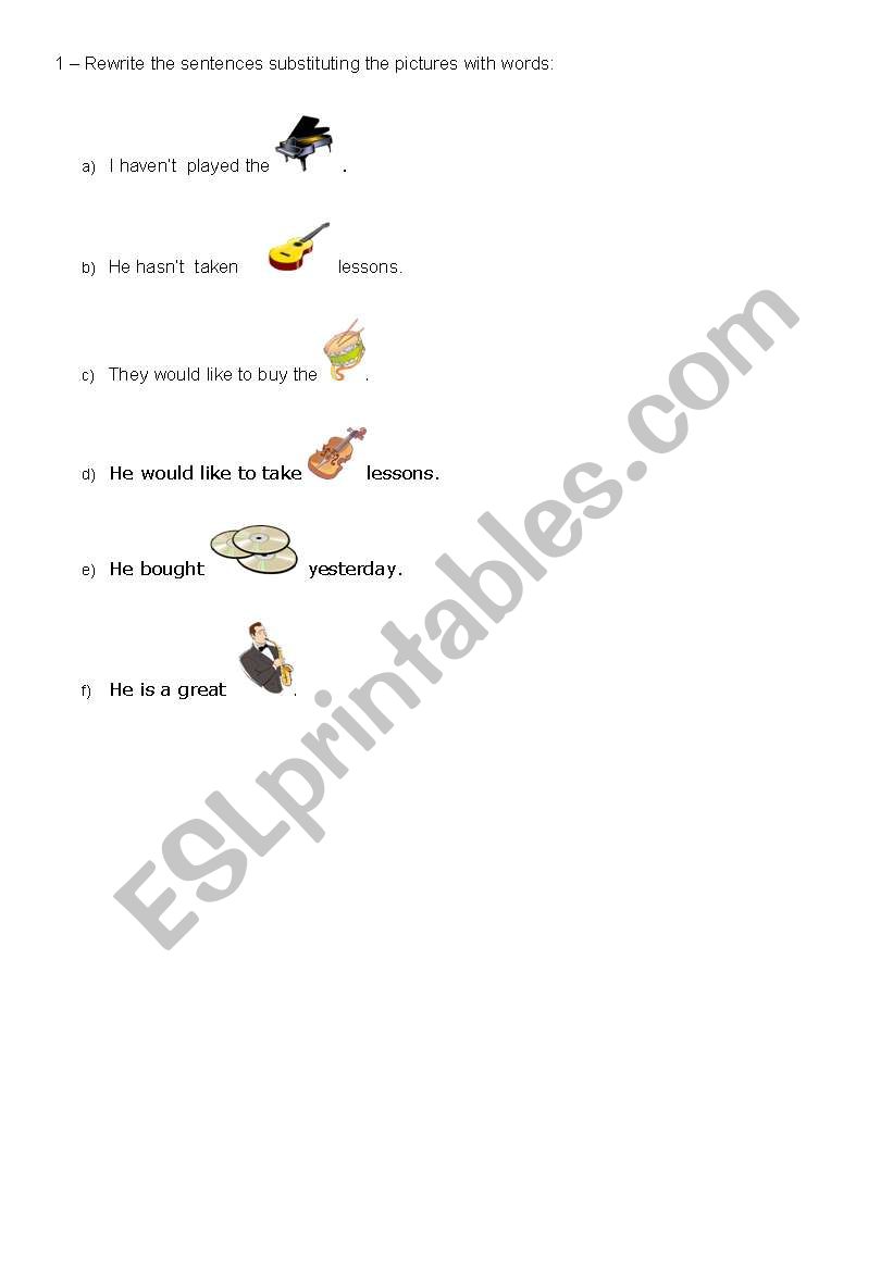 Nouns worksheet