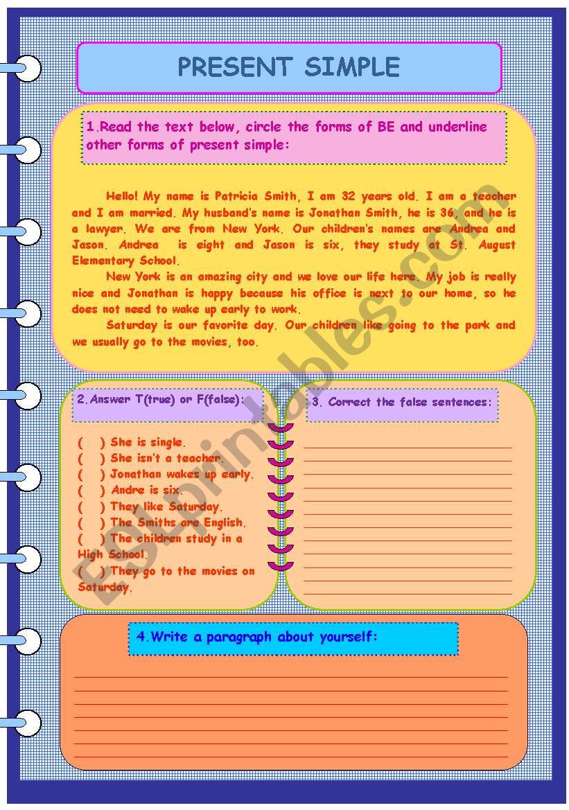 Present Simple worksheet