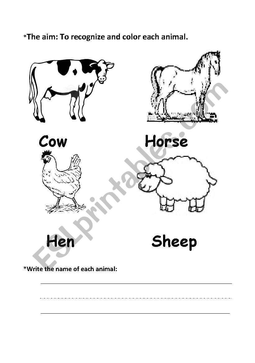 Animals Farm worksheet