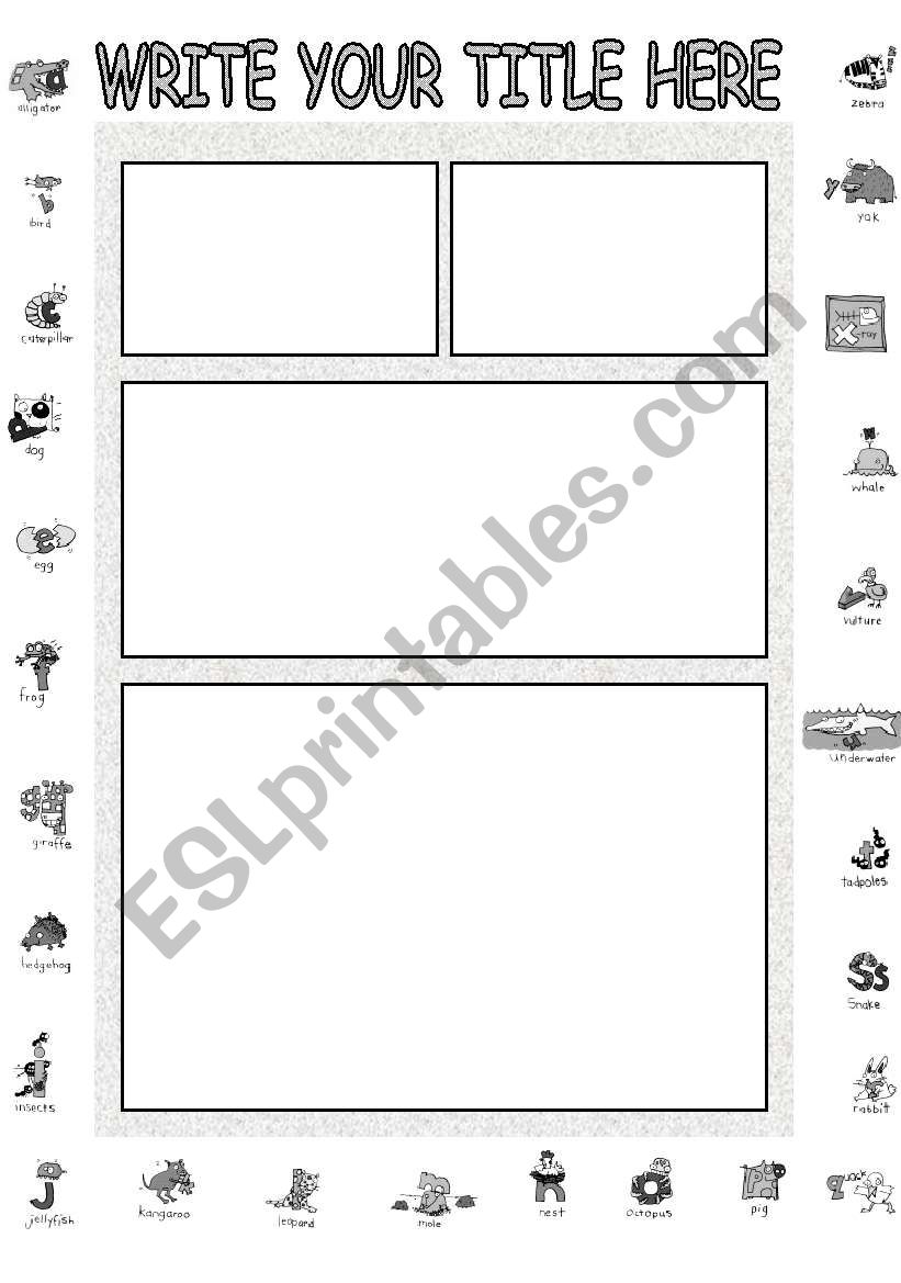 ALPHABET TEMPLATE worksheet