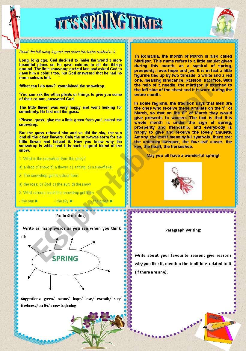 ItÂ´s Spring Time! worksheet
