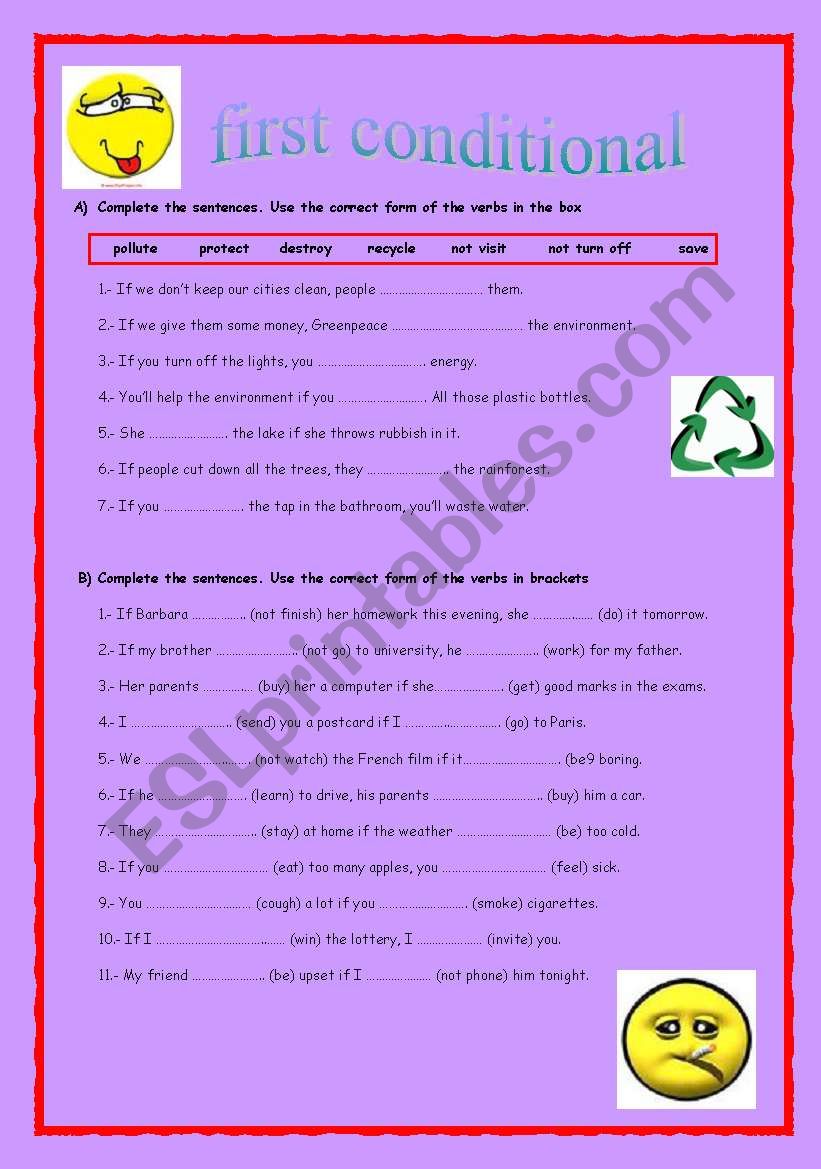 CONDITIONAL SENTENCES worksheet