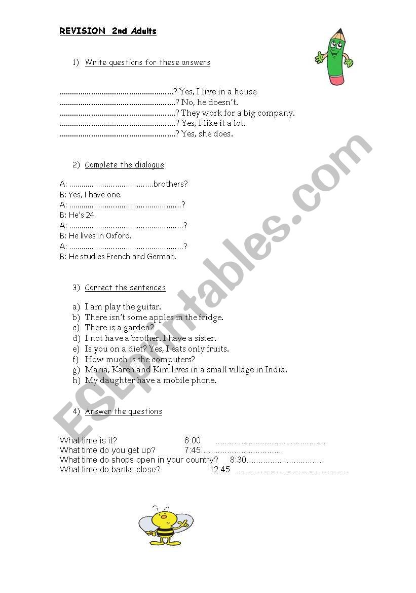 Revision New English FIle Elem