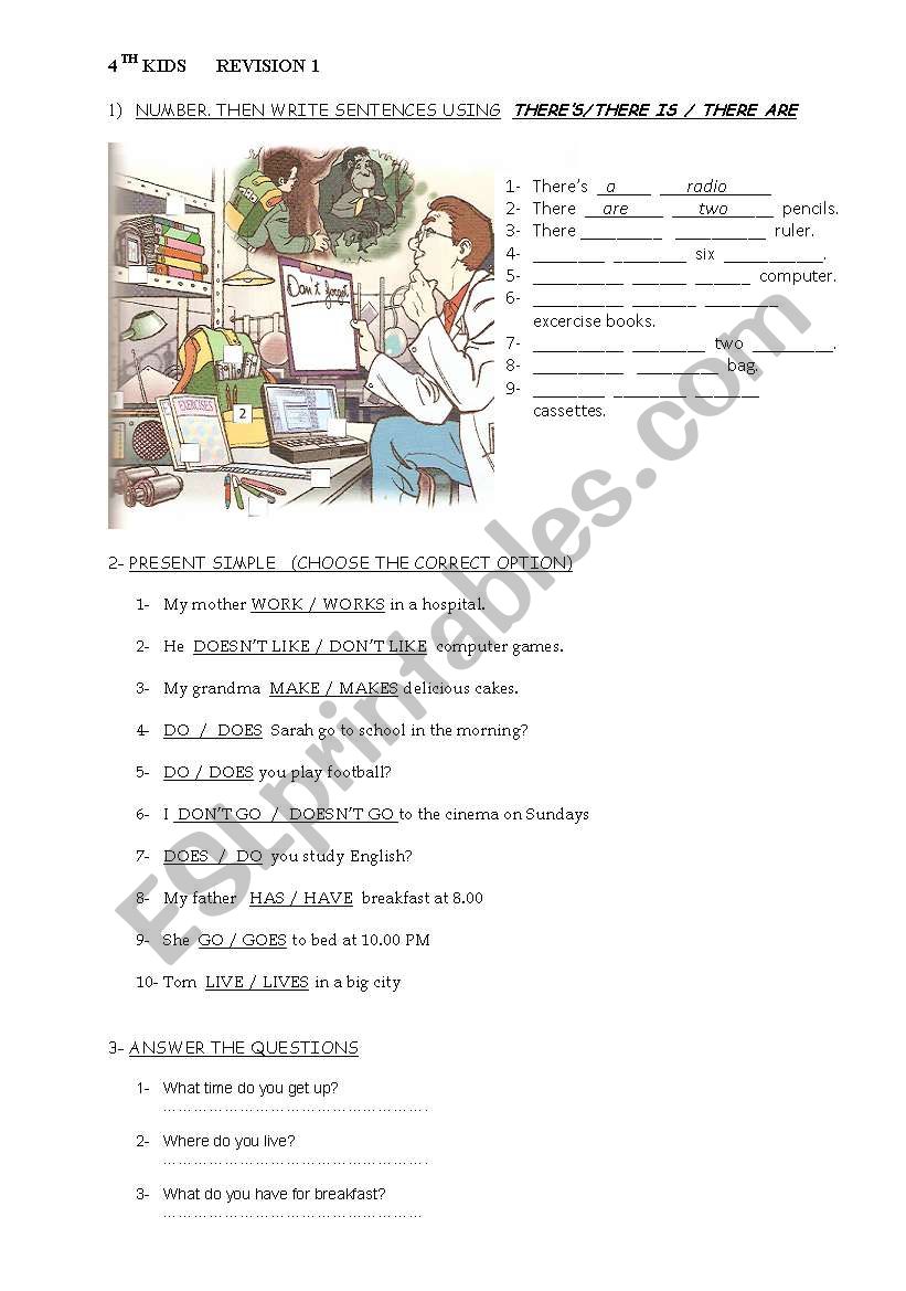 Revision Happy Earth 1 and 2 contents