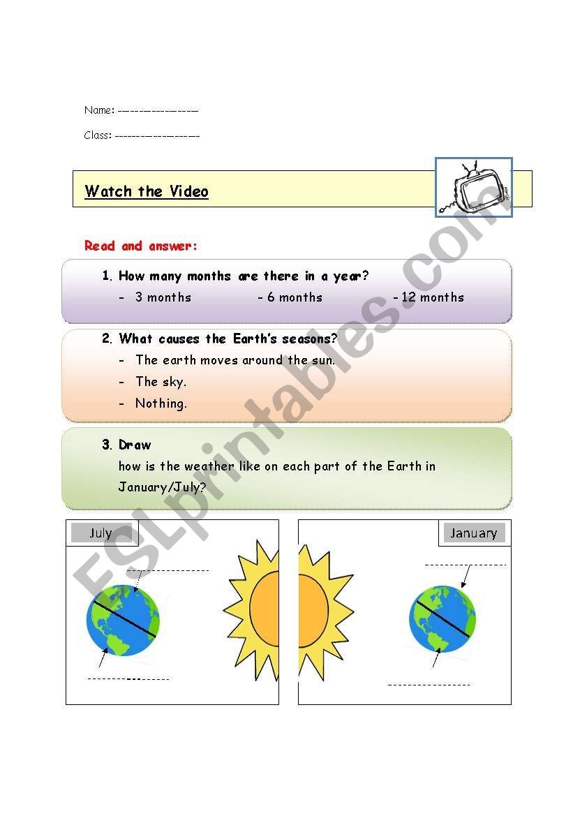 Video Task: What causes the earths seasons?