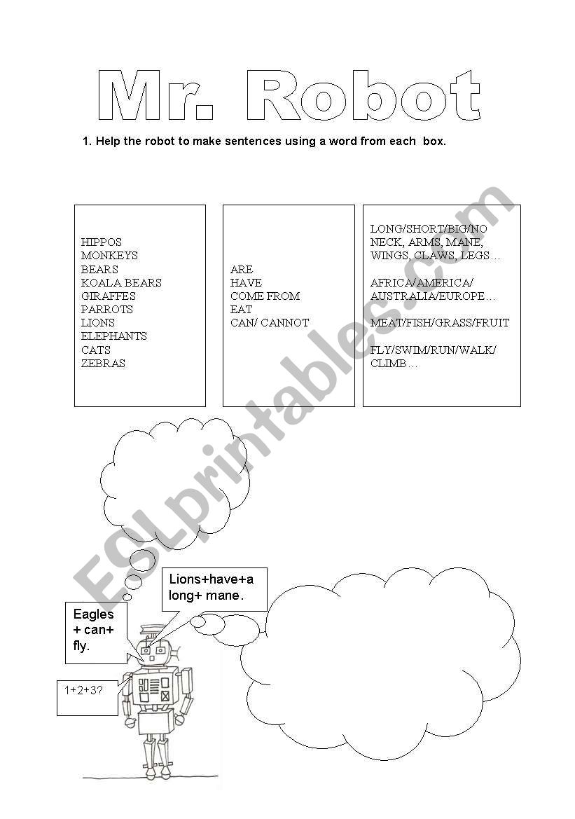 Mr Robot worksheet