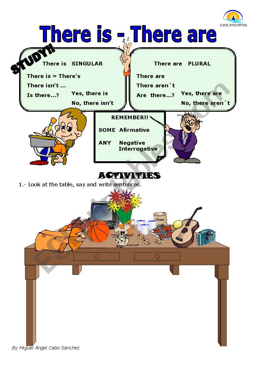 USE OF THERE IS/ARE worksheet