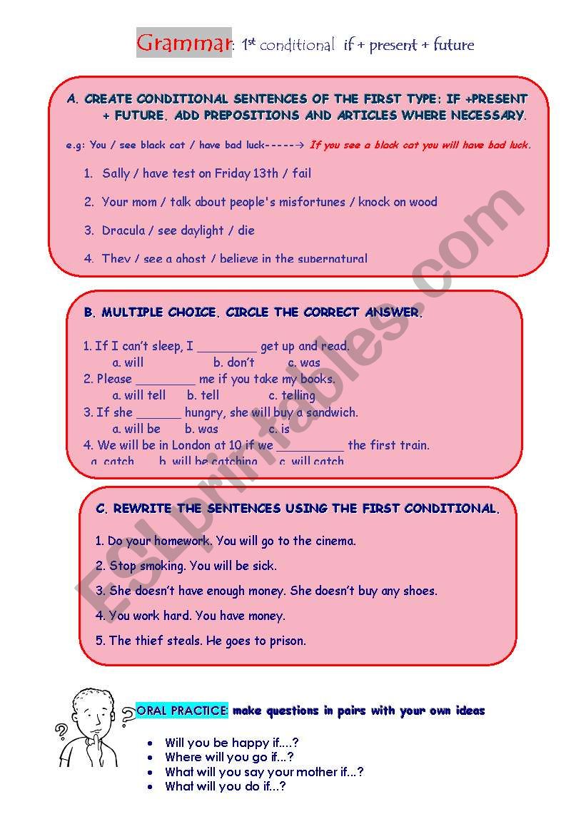 GRAMMAR: FIRST CONDITIONAL CLAUSES