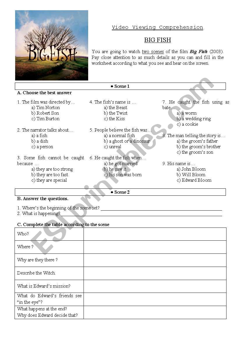 Video Viewing Worksheet worksheet