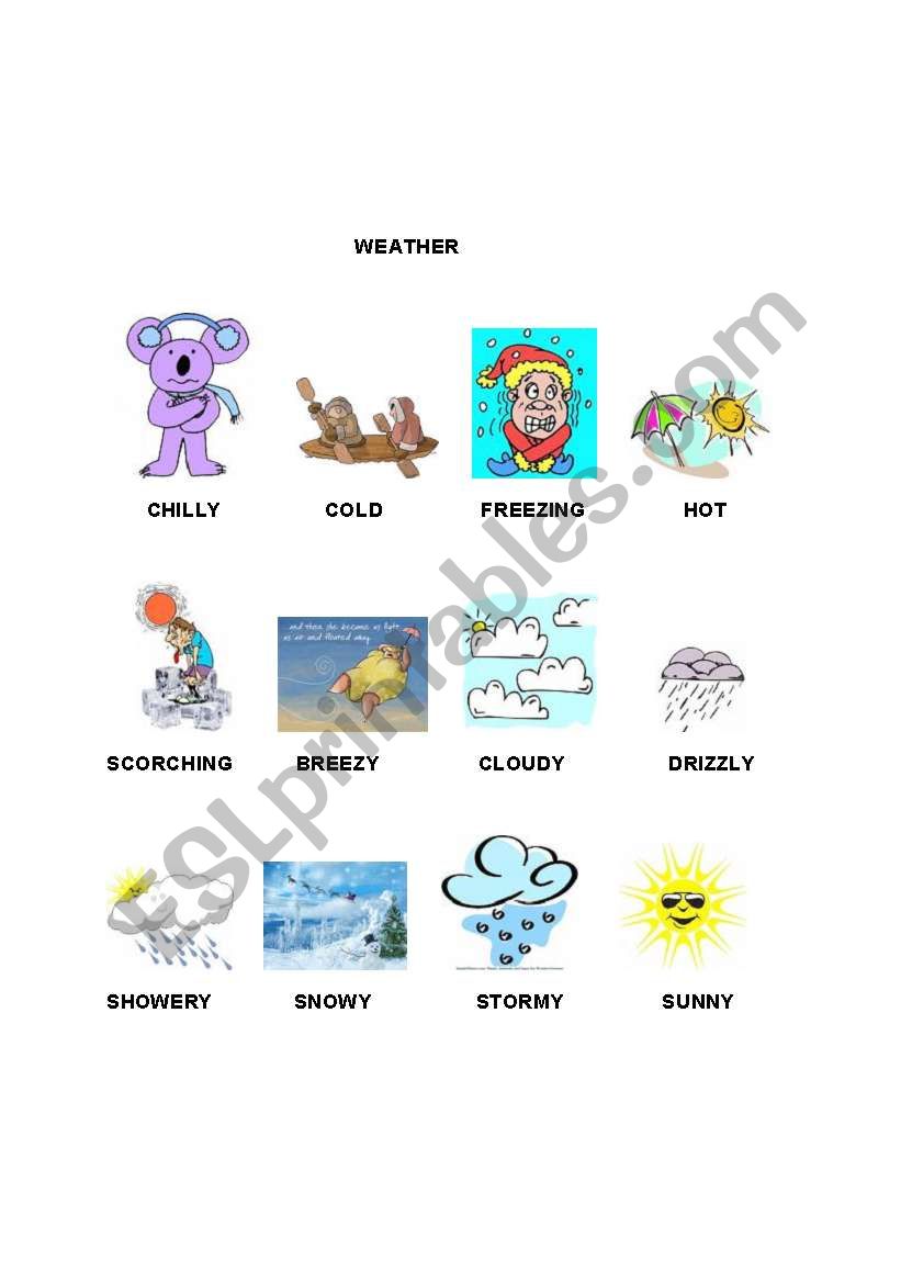 WEATHER worksheet