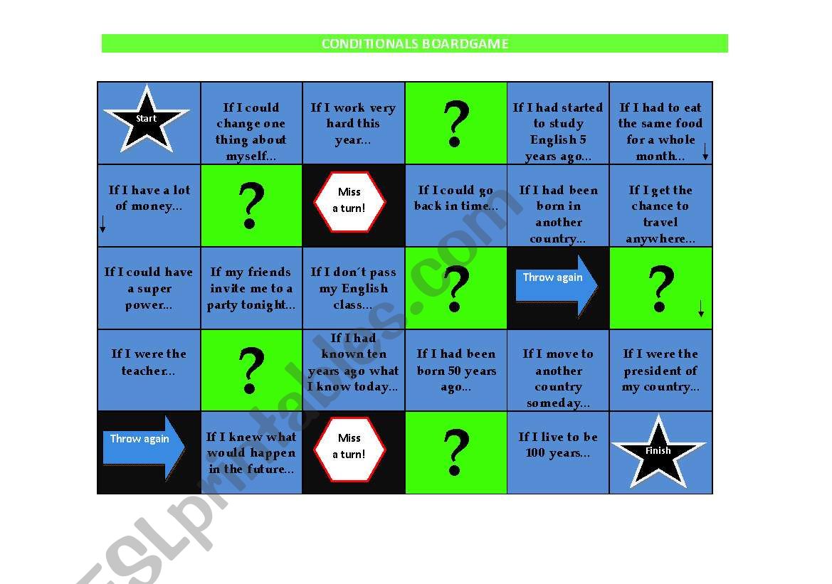 Conditionals Board game - B/W version included