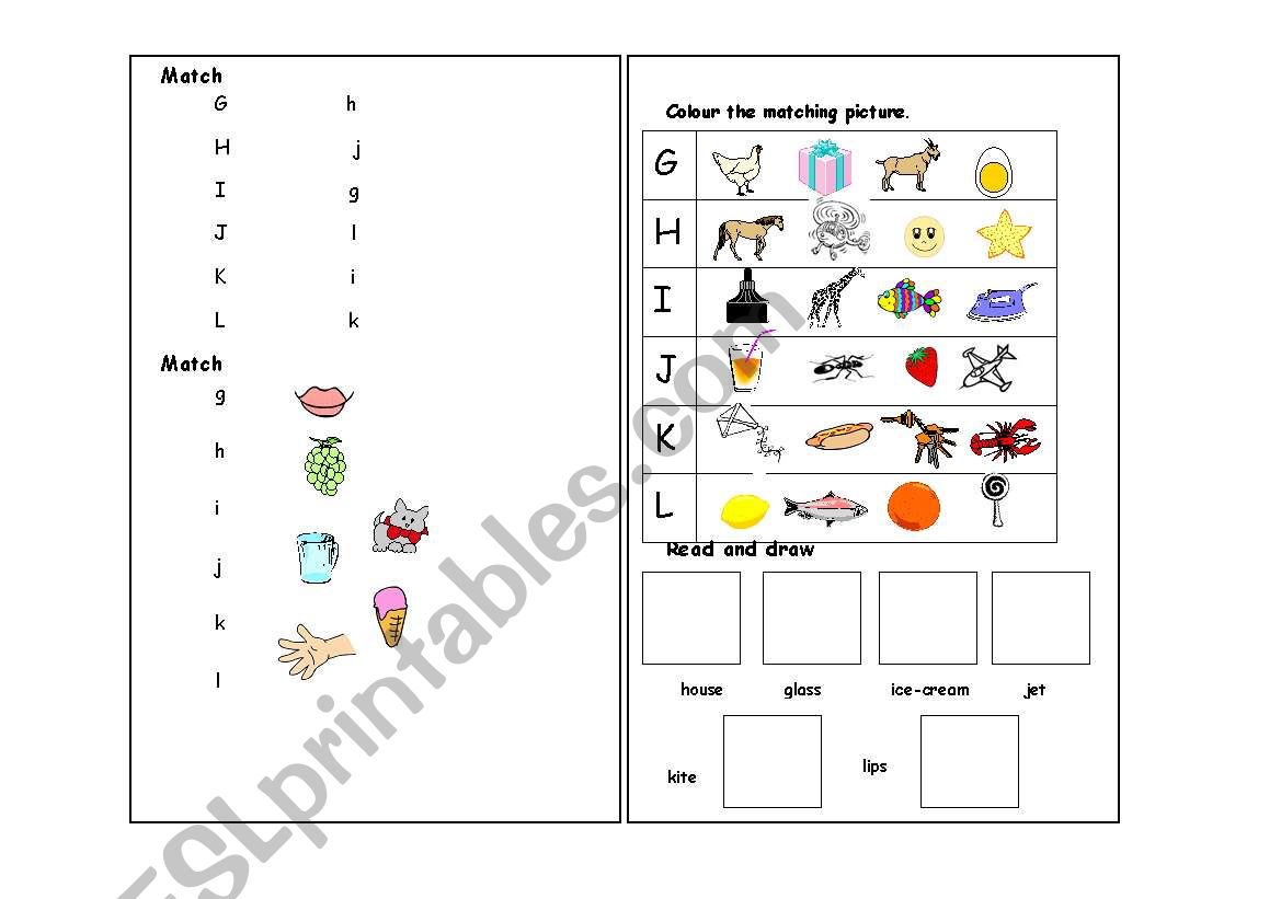 letters worksheet