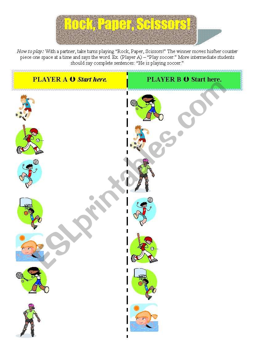 Summer sports - Rock, Paper, Scissors Game