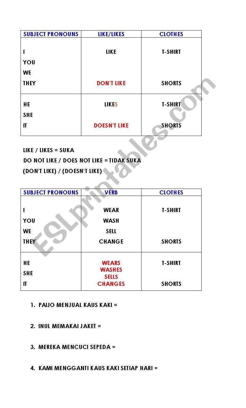 animal in the zoo worksheet