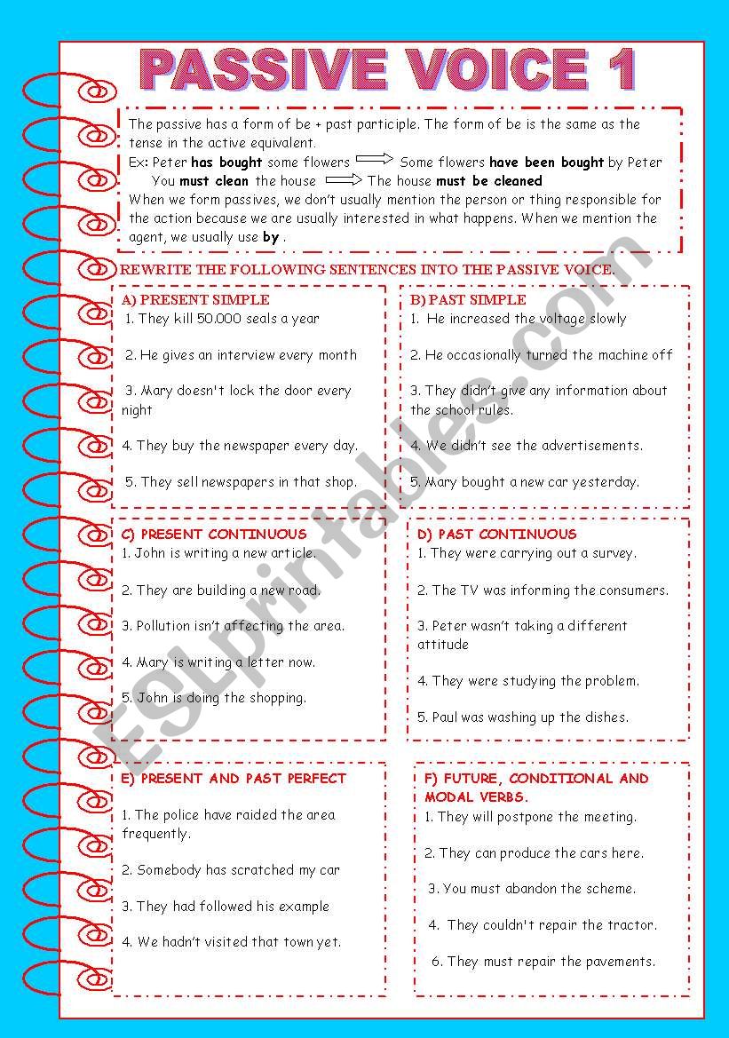 PASSIVE VOICE 1 + KEY INCLUDED