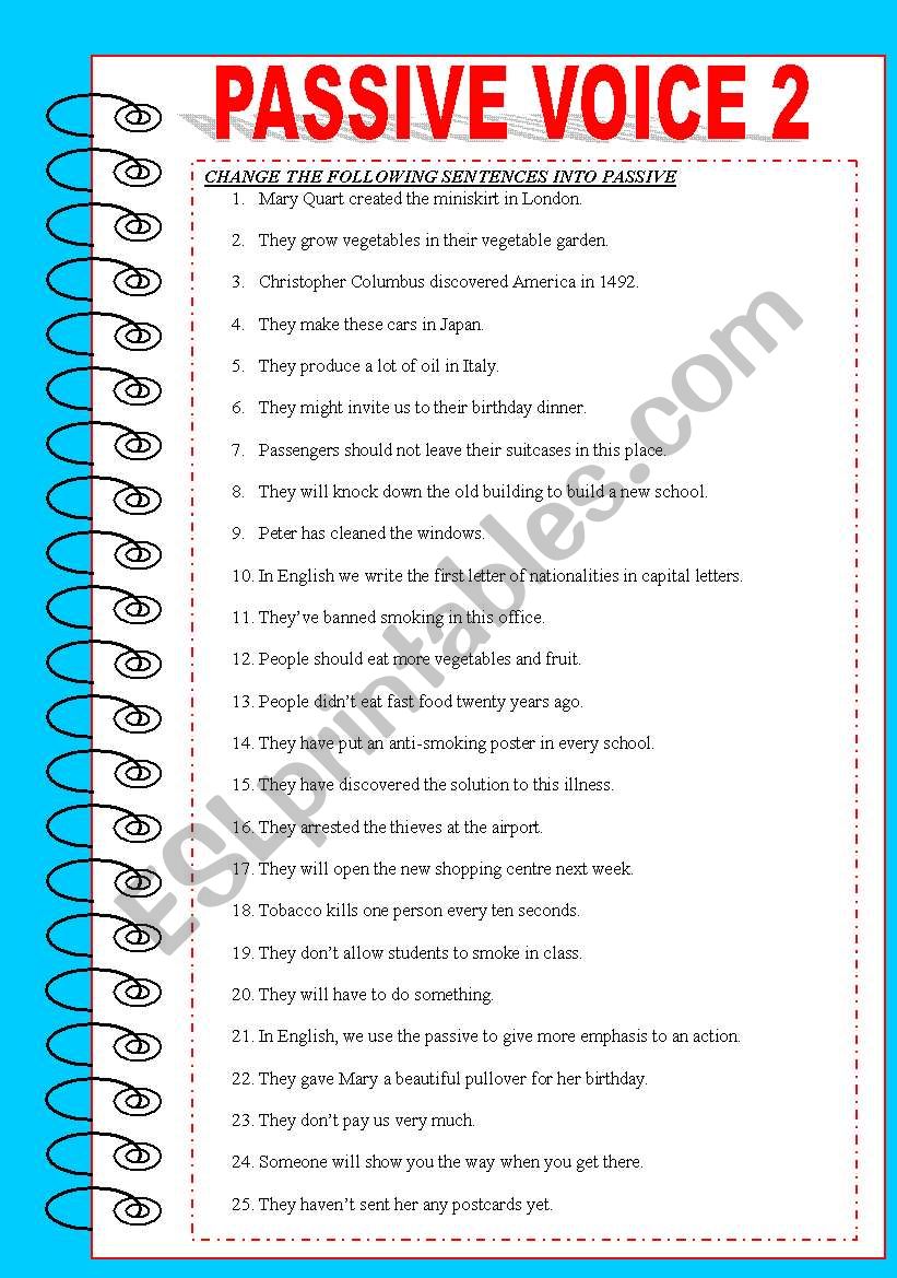 PASSIVE VOICE 2 + KEY INCLUDED