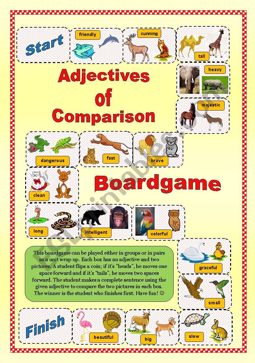Adjectives of Comparison-Boardgame (2/2)