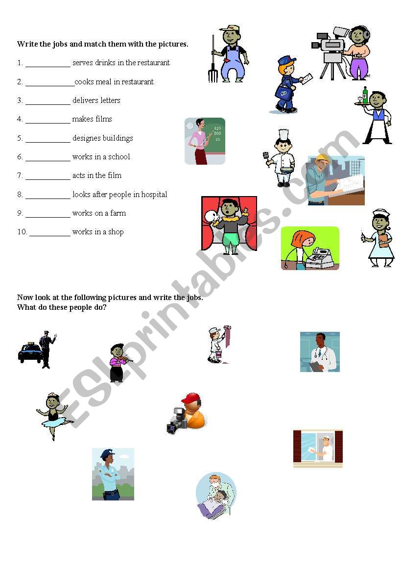 Jobs worksheet