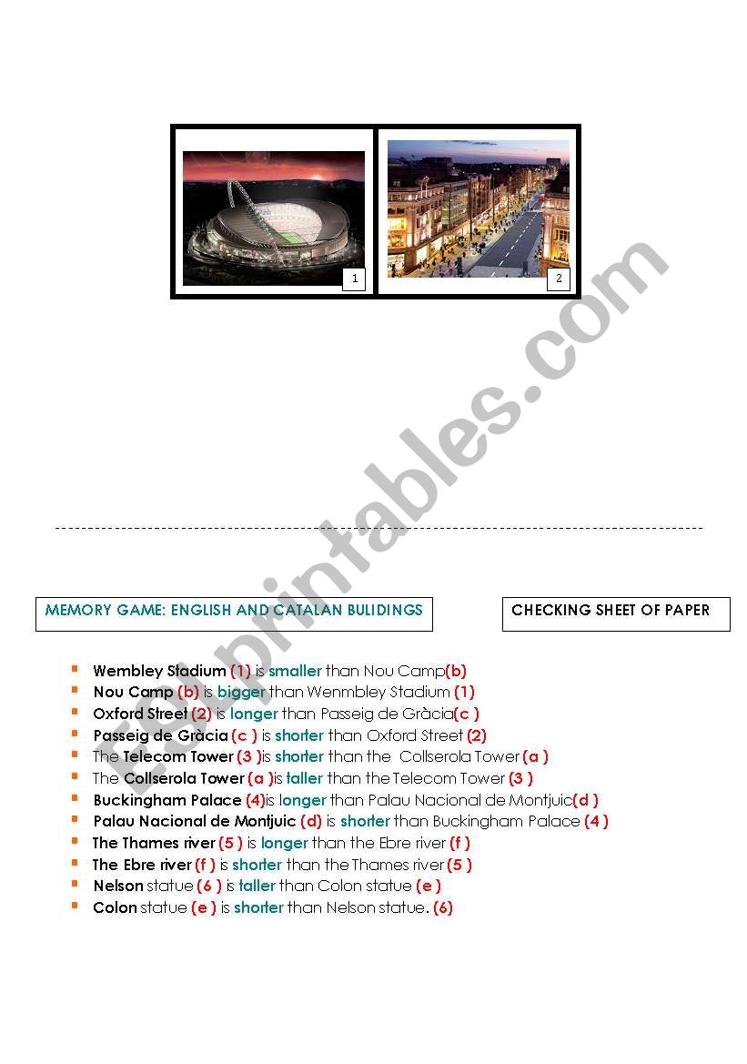 FAMOUS BUILDINGS IN LONDON & CATALONIA