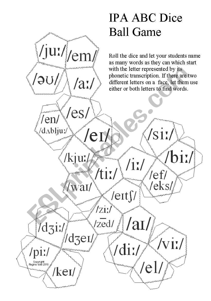 Learn Your ABC - The Ultimate Phonetic Alphabet Dice Ball Game (Official IPA Transcription)