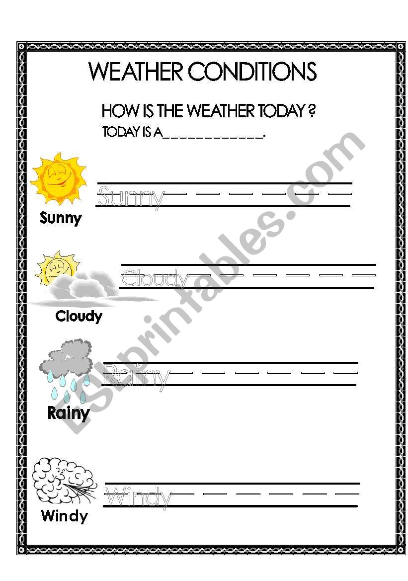 Weather Condition worksheet