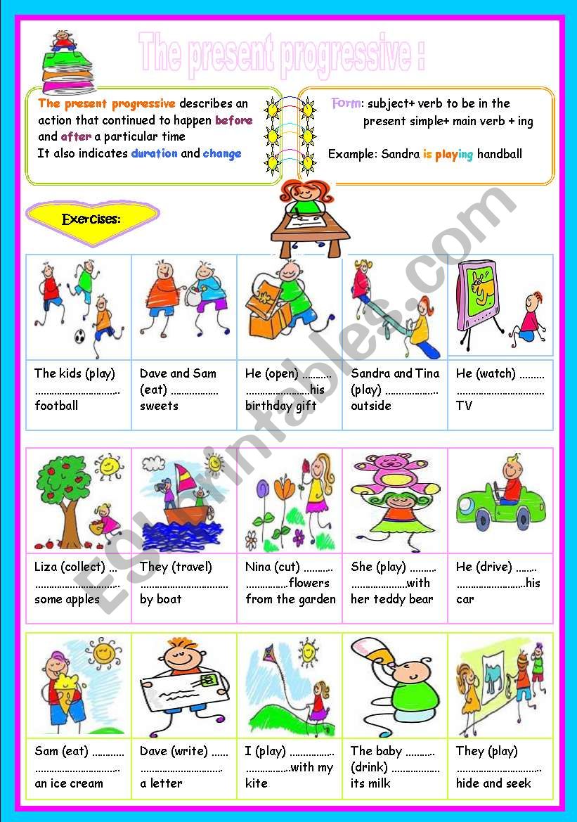 the-present-progressive-esl-worksheet-by-ben-10