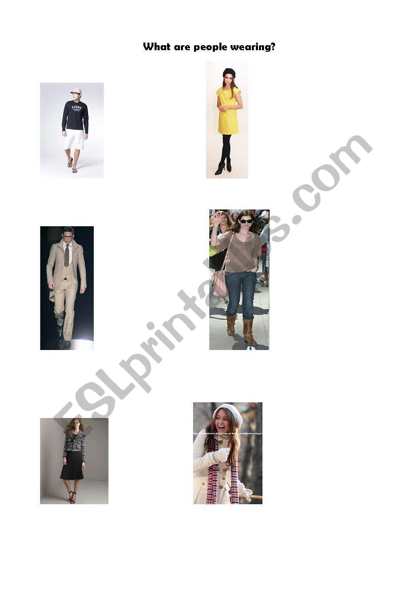 Clothes (exercise) worksheet