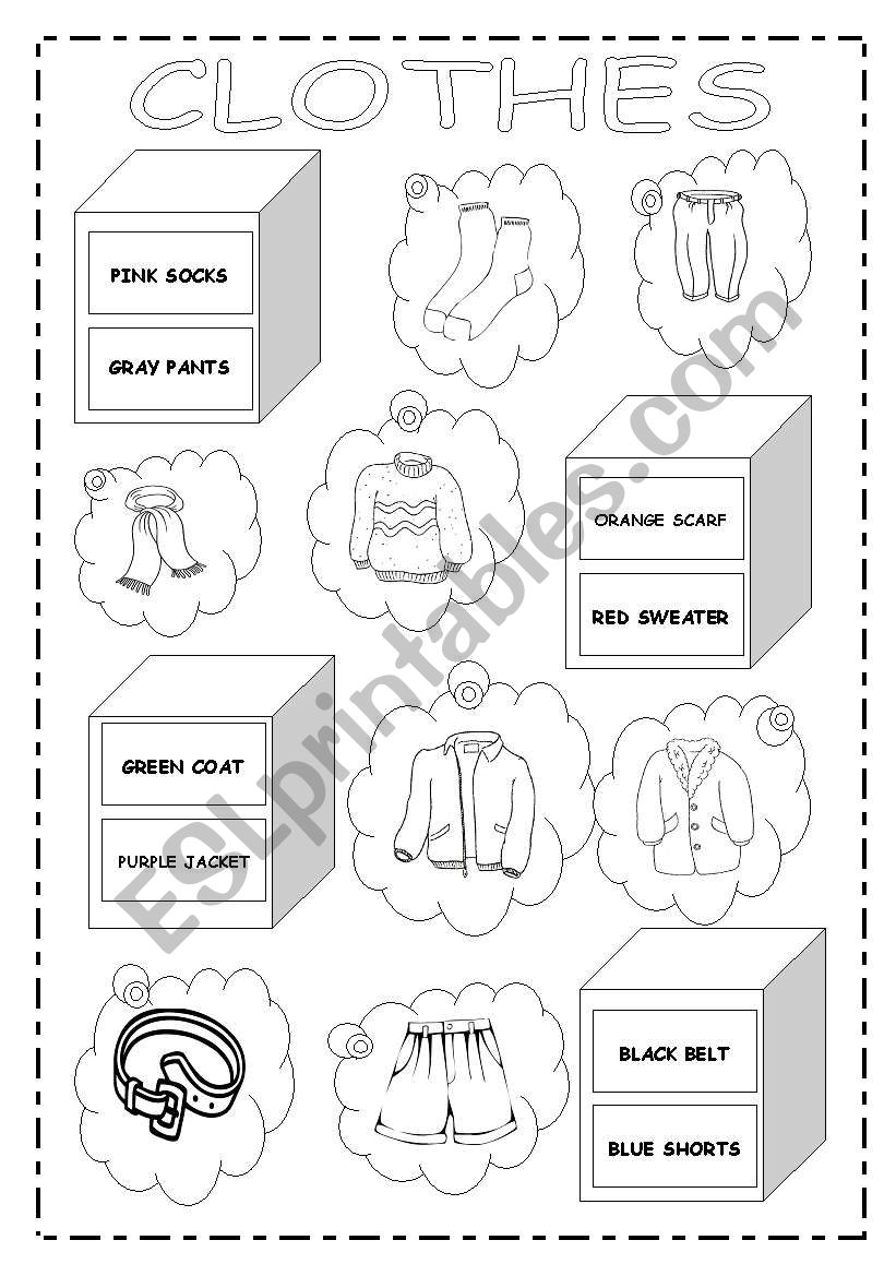 CLOTHES worksheet