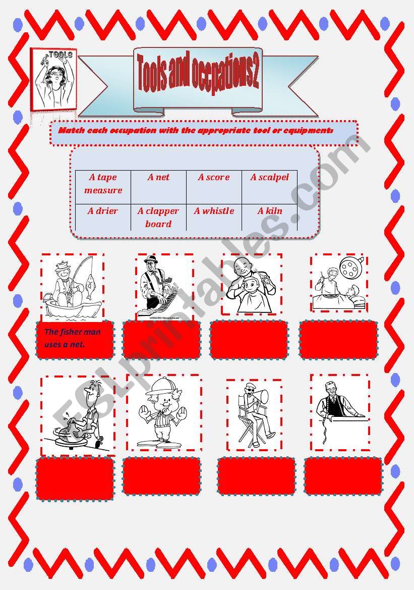 tools and occupations 2 worksheet