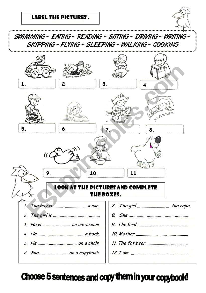 WHAT ARE THEY DOING? worksheet