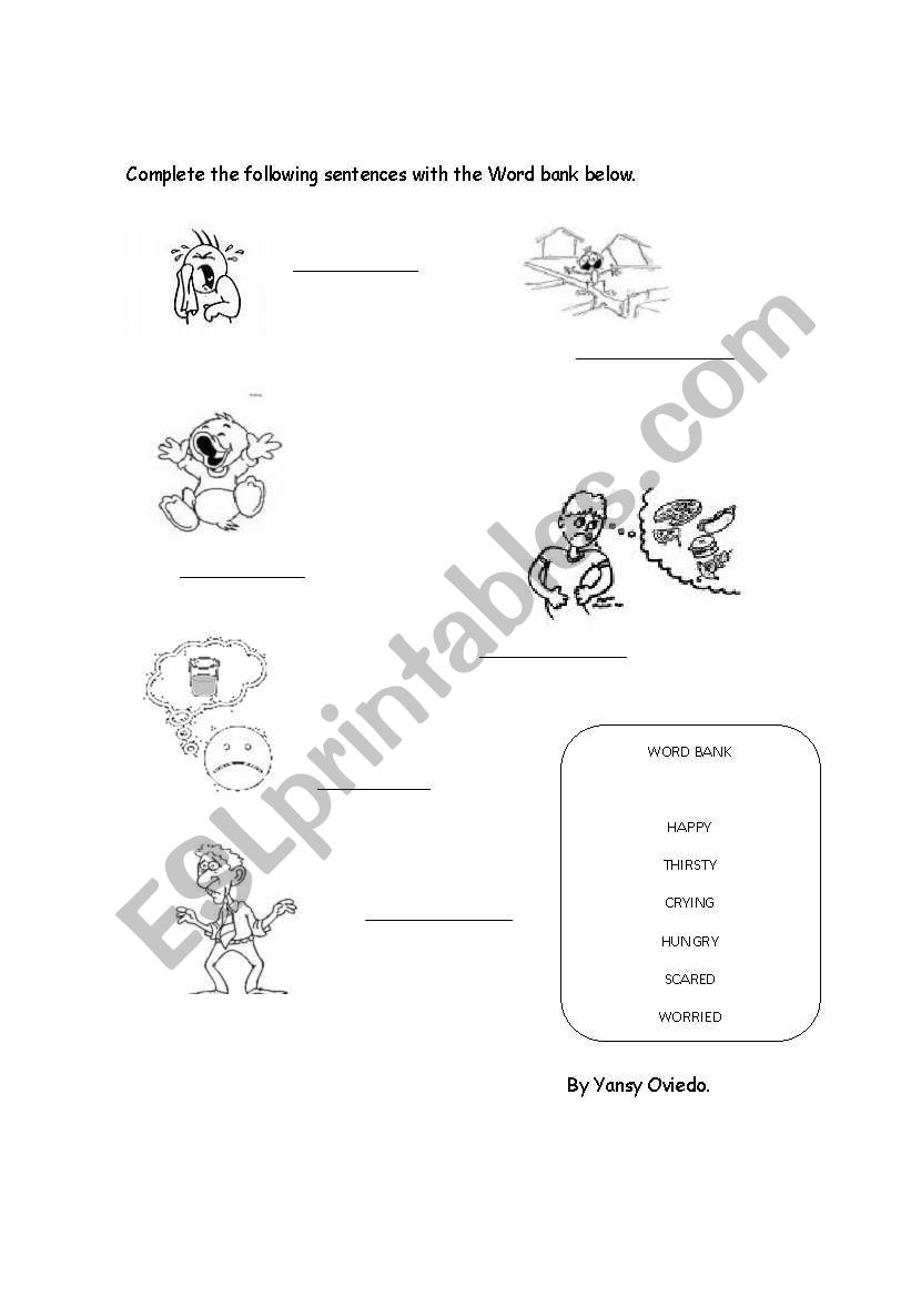 Feelings worksheet