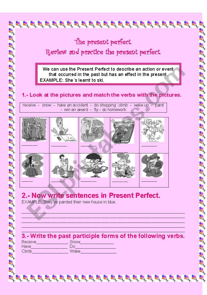 PRESENT PERFECT worksheet