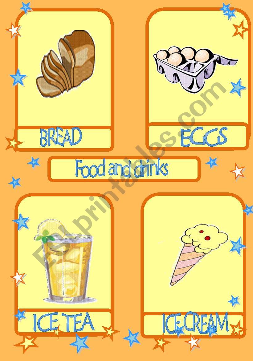 FOOD AND DRINKS-flashcards- 1/3