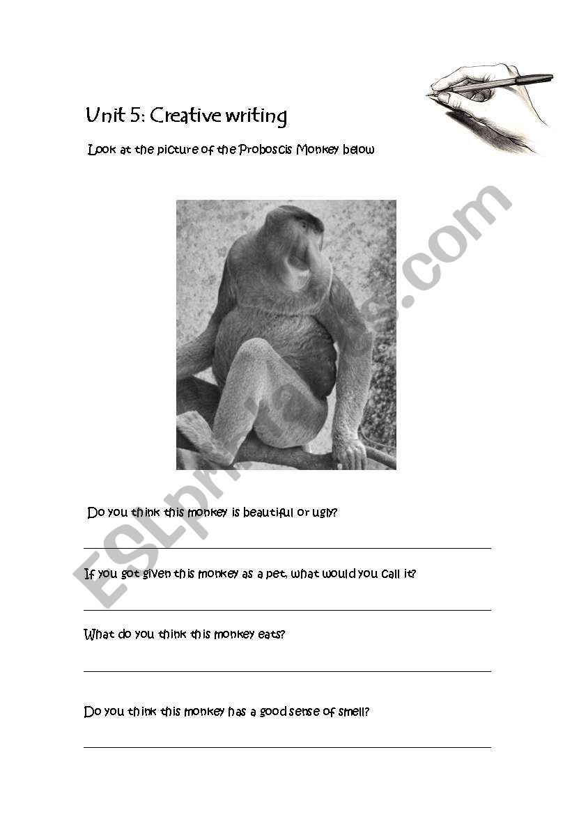 Ugly Creature  worksheet